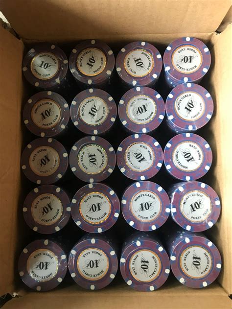 10 Cents Monte Carlo 14 Gram Poker Chips.